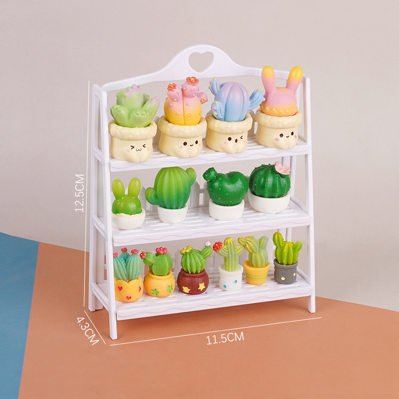 Supply Florist - 1 adet 1/12 Dollhouse sergileme rafı