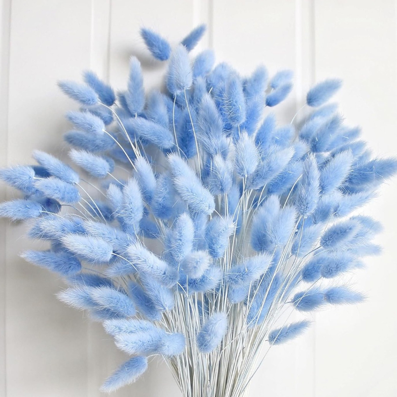 Florist Supply Vases - 100 adet mavi tavşan kuyruğu çim